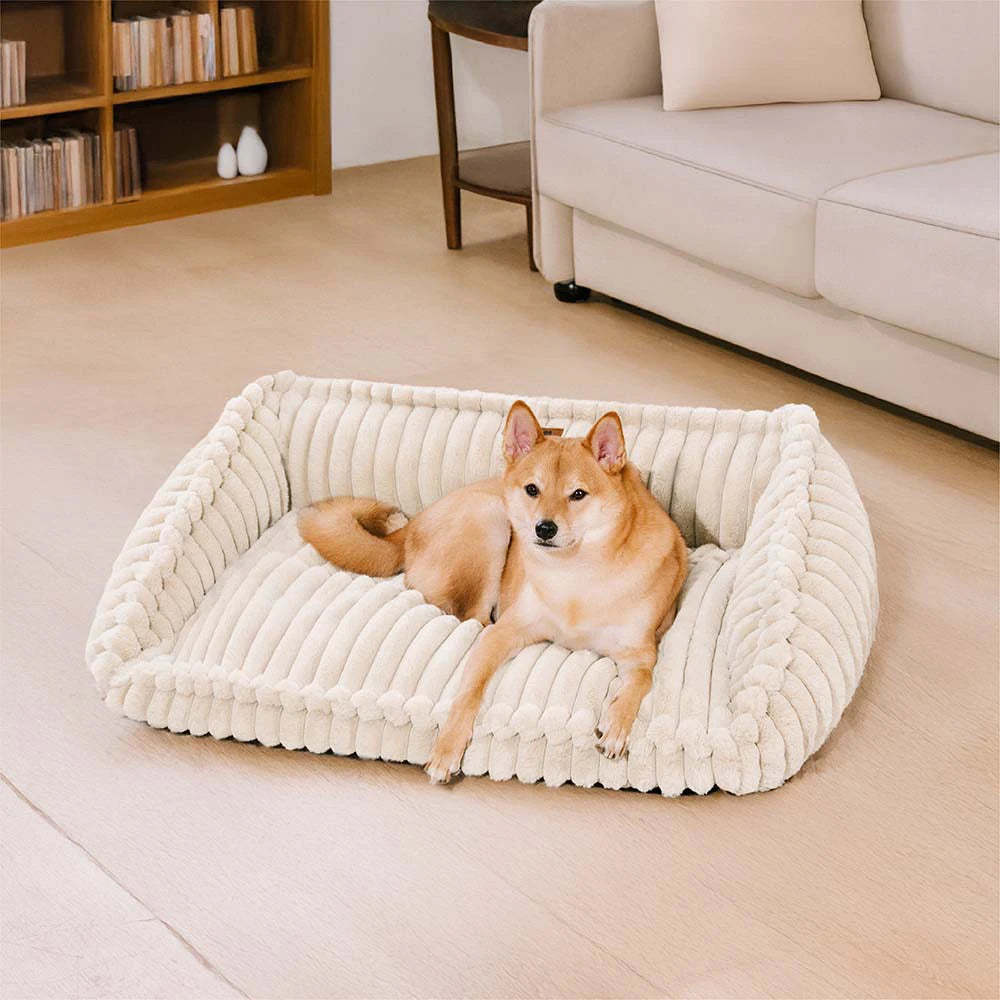 Plush Warmth Removable Orthopaedic Wedge Bolster Dog Sofa Bed - CosySlope
