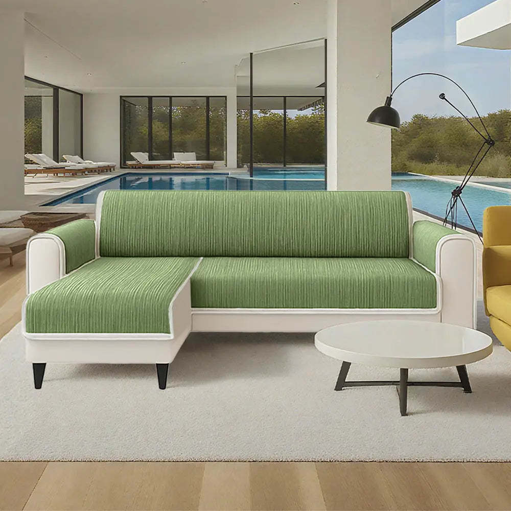 All-Season Striped Pet Rug Furniture Protector with Armrest Sofa Cover - Keep Still