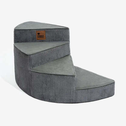 Cosy Corduroy Joint-Friendly Removable Spiral Pet Steps - CreamyStep