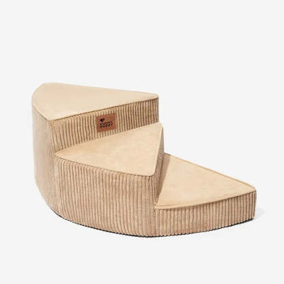Cosy Corduroy Joint-Friendly Removable Spiral Pet Steps - CreamyStep