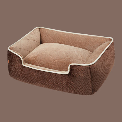 Thickened Warm Fleece Removable Square Dog Bed