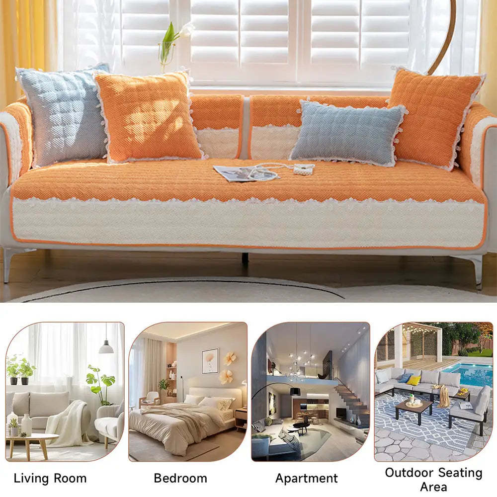 Corduroy Warm Scratch Resistant Sofa Protective Sofa Cover