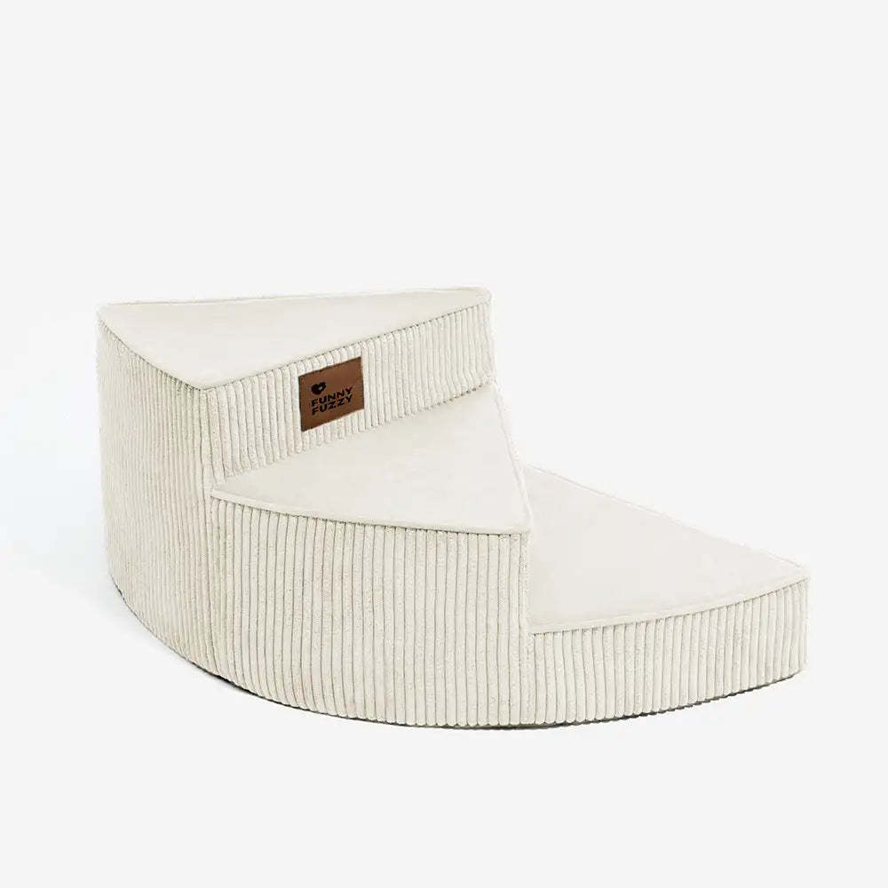 Cosy Corduroy Joint-Friendly Removable Spiral Pet Steps - CreamyStep