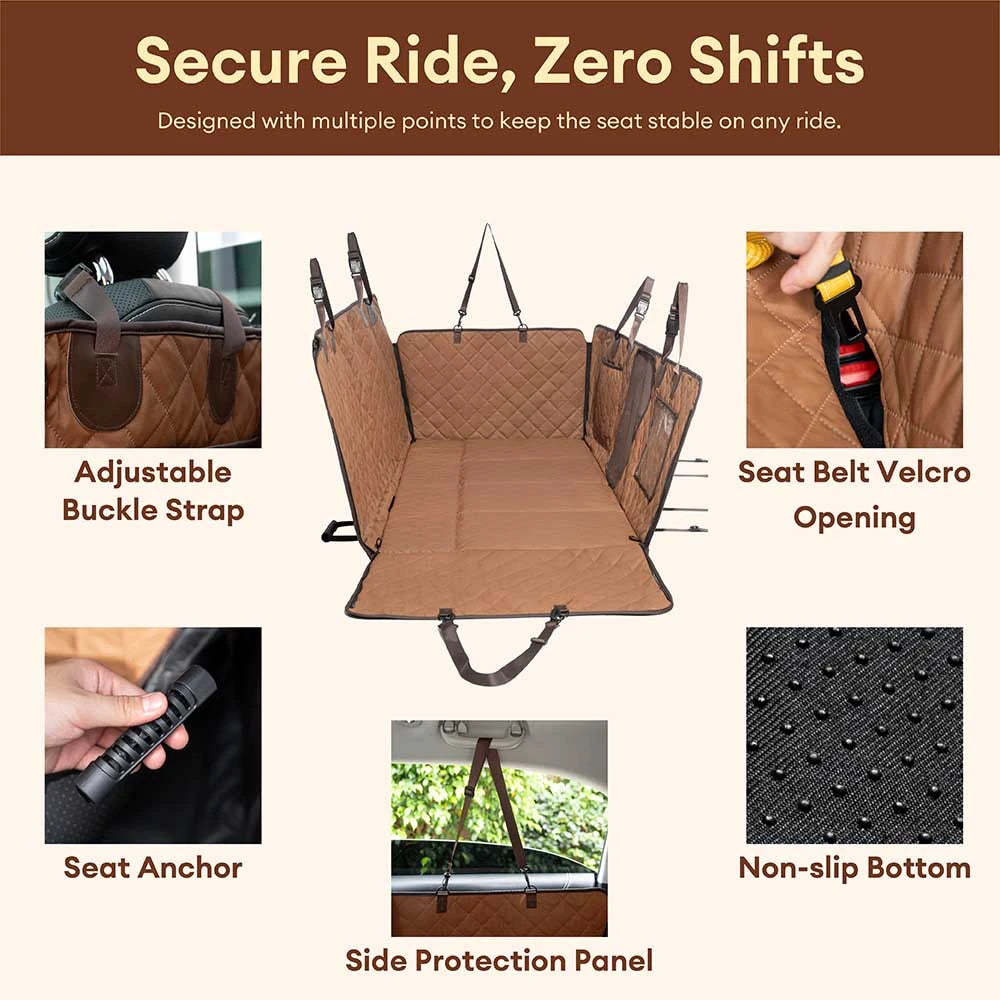 Premium Faux Leather Multi-Use Water-repellent Car Dog Seat Cover - RideProtector