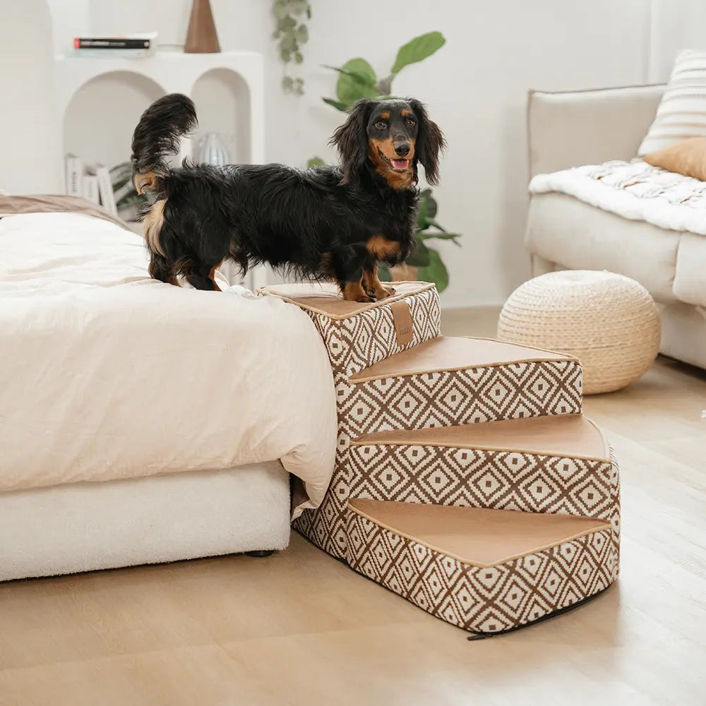 Boho Jacquard Anti-Slip Removable Sponge Spiral Pet Steps – StepEase