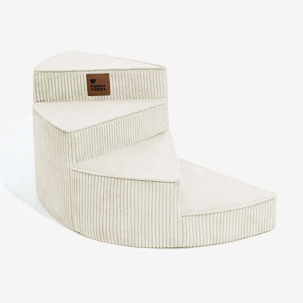 Cosy Corduroy Joint-Friendly Removable Spiral Pet Steps - CreamyStep