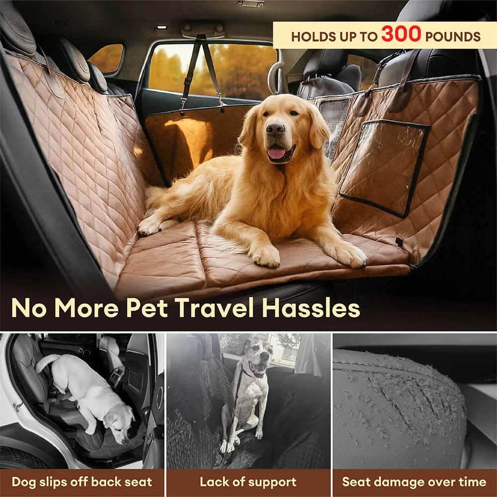Premium Faux Leather Multi-Use Water-repellent Car Dog Seat Cover - RideProtector