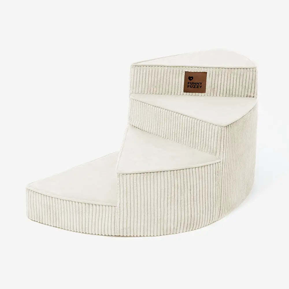 Cosy Corduroy Joint-Friendly Removable Spiral Pet Steps - CreamyStep