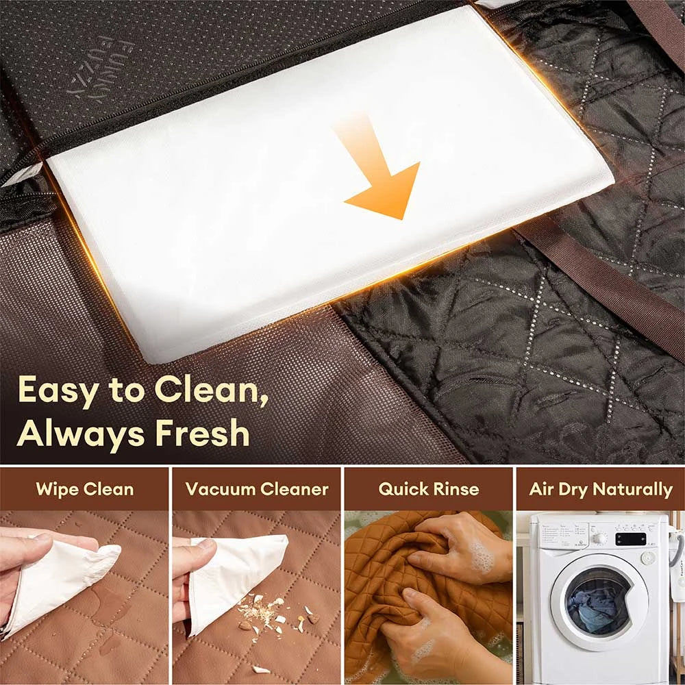 Premium Faux Leather Multi-Use Water-repellent Car Dog Seat Cover - RideProtector