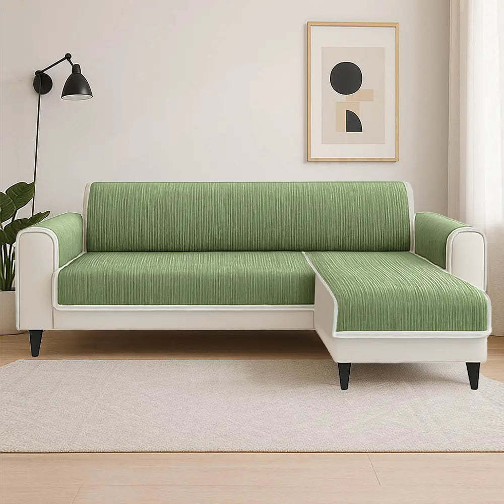 All-Season Striped Pet Rug Furniture Protector with Armrest Sofa Cover - Keep Still