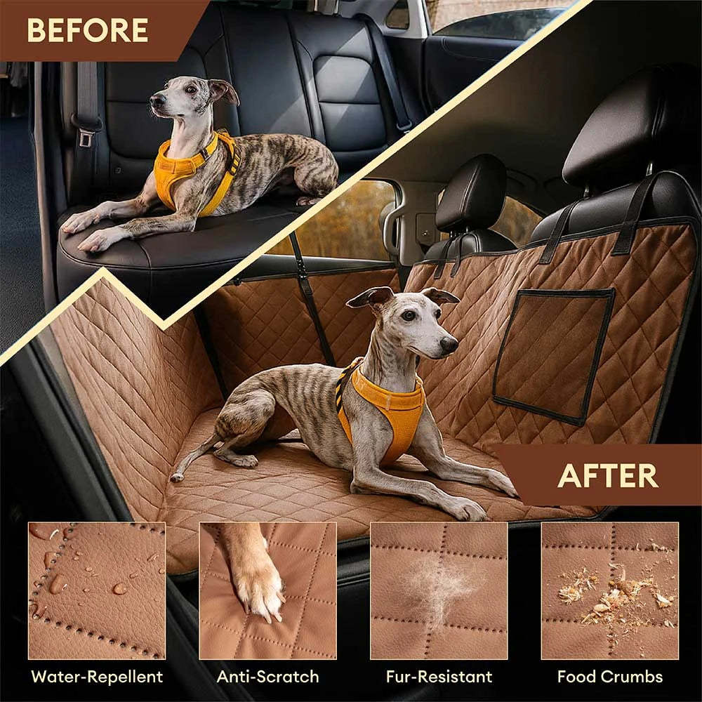 Premium Faux Leather Multi-Use Water-repellent Car Dog Seat Cover - RideProtector