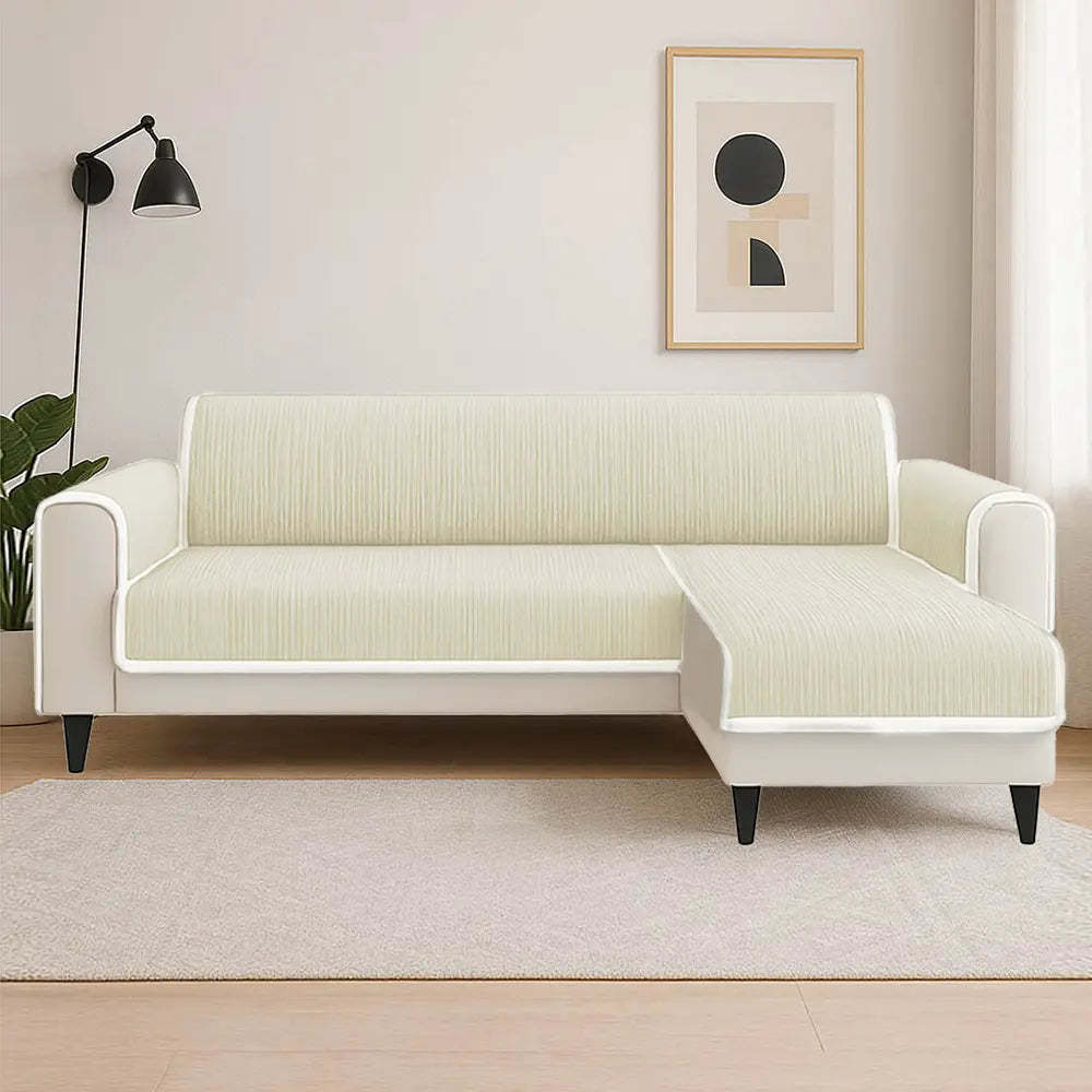 All-Season Striped Pet Rug Furniture Protector with Armrest Sofa Cover - Keep Still
