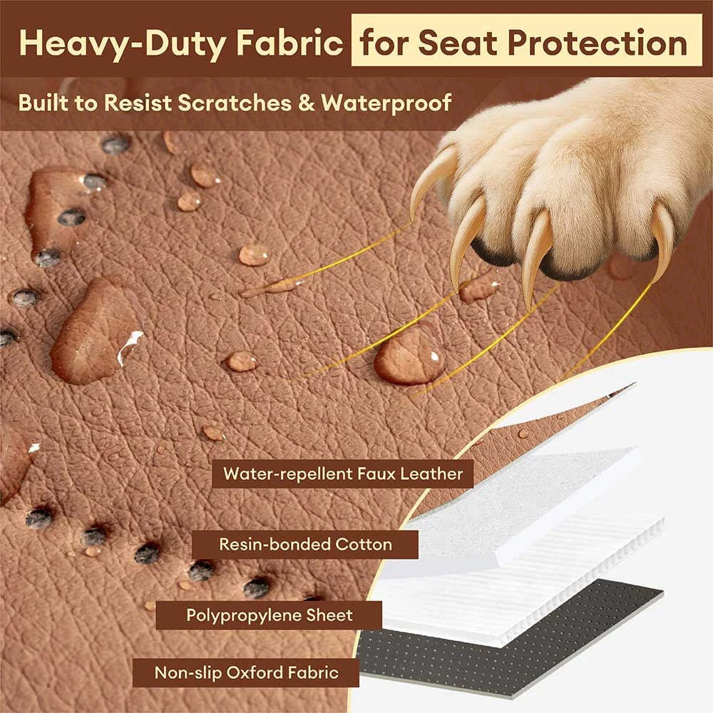 Premium Faux Leather Multi-Use Water-repellent Car Dog Seat Cover - RideProtector