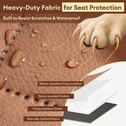 Premium Faux Leather Multi-Use Water-repellent Car Dog Seat Cover - RideProtector