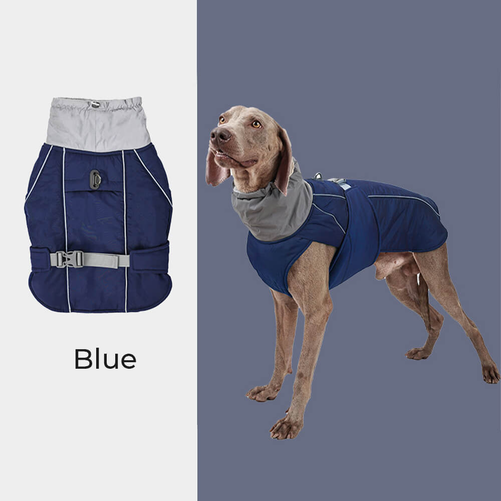 Waterproof Jacket Warm High Collar Reflective Dog Clothes