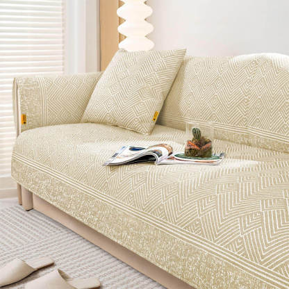 Modern Pattern Ice Silk Natural Cooling Sectional Sofa Cover Anti-scratch Protection