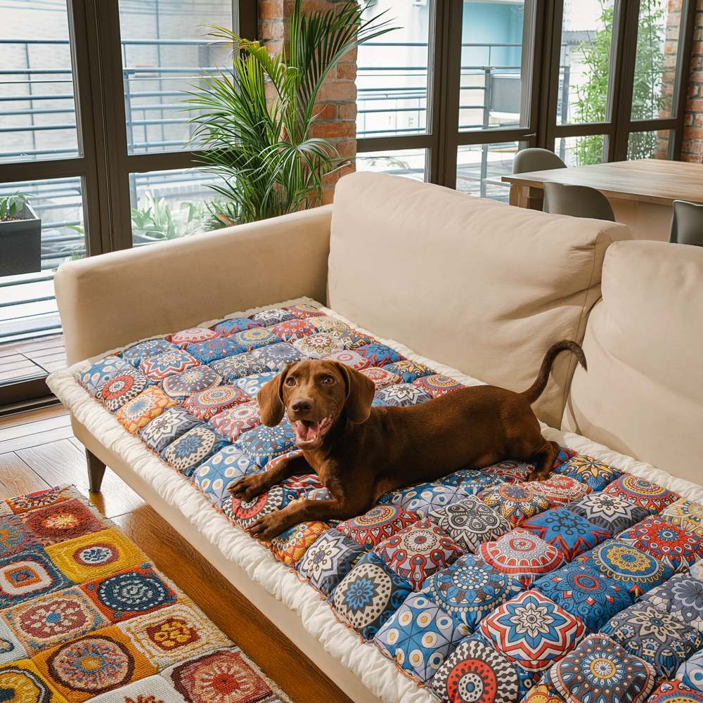 Garden Chic Cotton Protective Sofa Cover-FunnyFuzzy