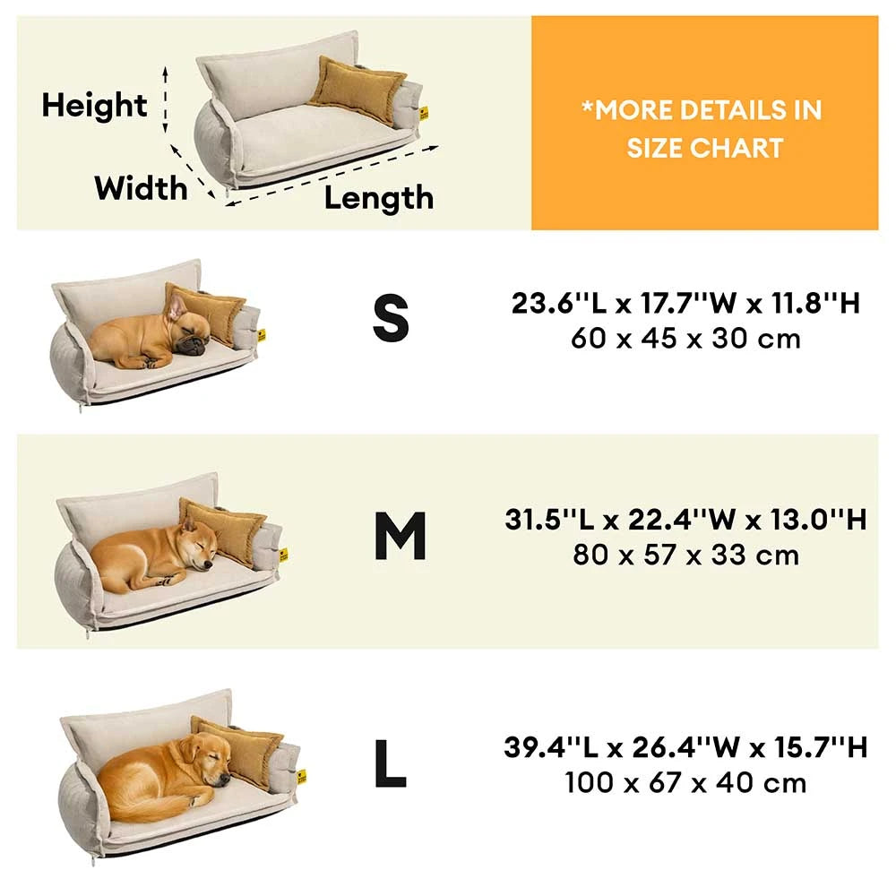All-Season Chenille Dual-layer Removable Sponge Orthopaedic Dog Bed With Pillow