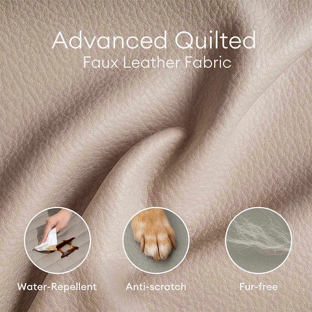 Deluxe Faux Leather & Plush Removable Orthopaedic Donut Dog Bed - WarmNest