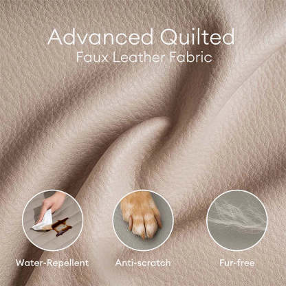 Deluxe Faux Leather & Plush Removable Orthopaedic Donut Dog Bed - WarmNest