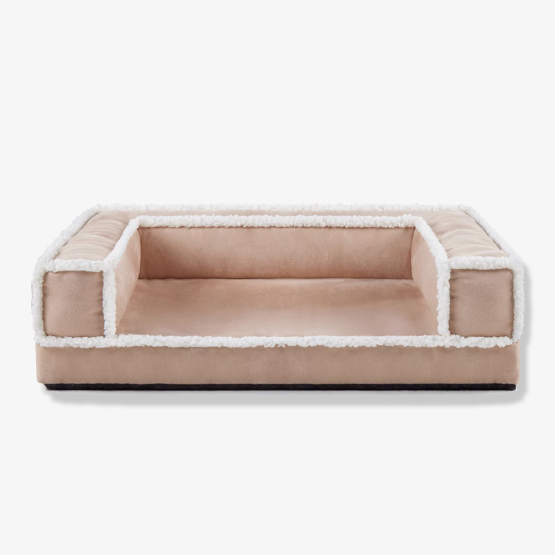 Classic Herringbone Lambswool Pet Bed Removable Dog Bed