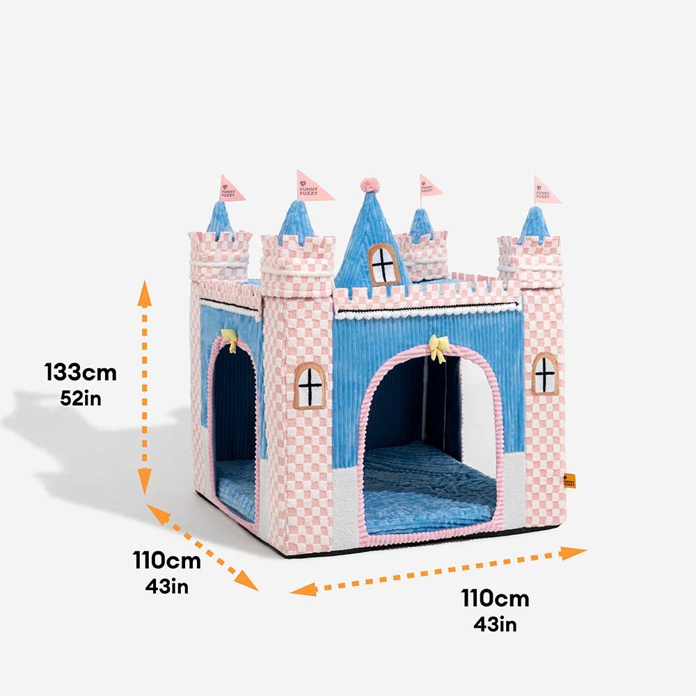 FUNNYFUZZY Cosy Orthopaedic Kids Indoor Play Tent Dog Tent Bed - Fairytale Dreamland