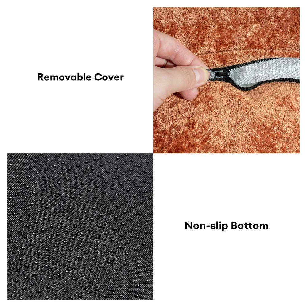 Luxe Diamond Velvet Removable Orthopaedic Donut Dog Bed With Pillow - DreamNest