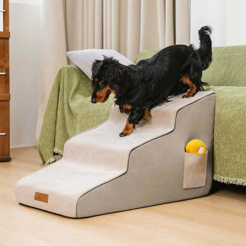 Chenille Extra Wide Non-Slip Removable Sponge Pet Steps - SafeRamp