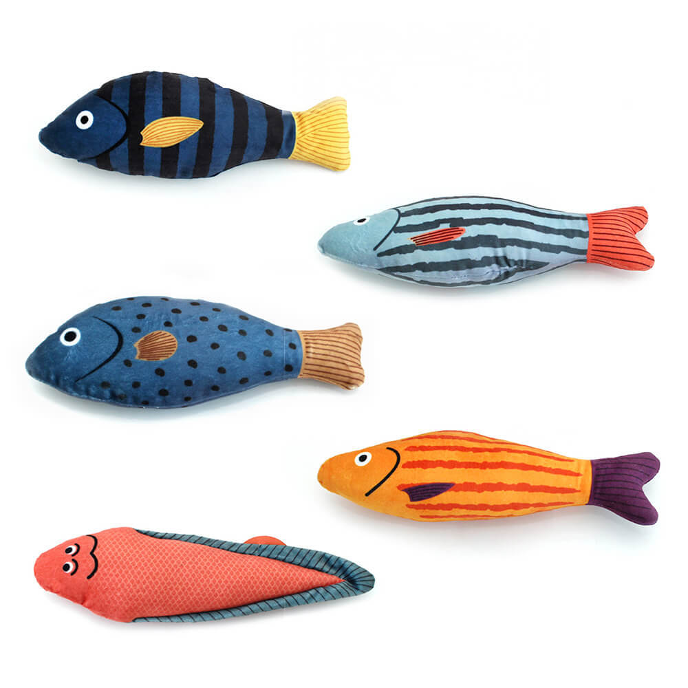 Realistic Colourful Fish Self-Play Catnip Cat Toys