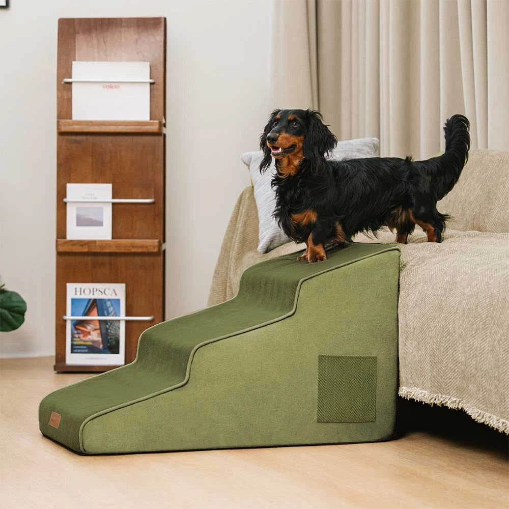 Chenille Extra Wide Non-Slip Removable Sponge Pet Steps - SafeRamp