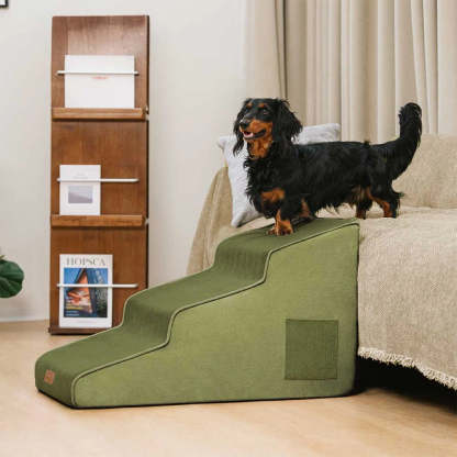 Chenille Extra Wide Non-Slip Removable Sponge Pet Steps - SafeRamp