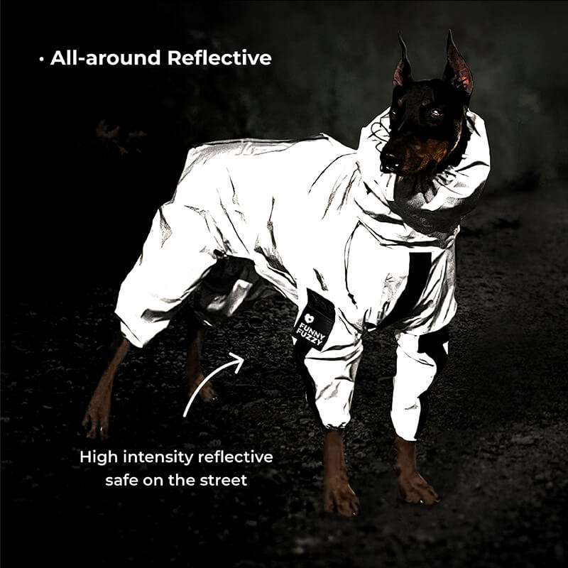 Reflective All-weather Waterproof Space Coat Dog Rain Coat