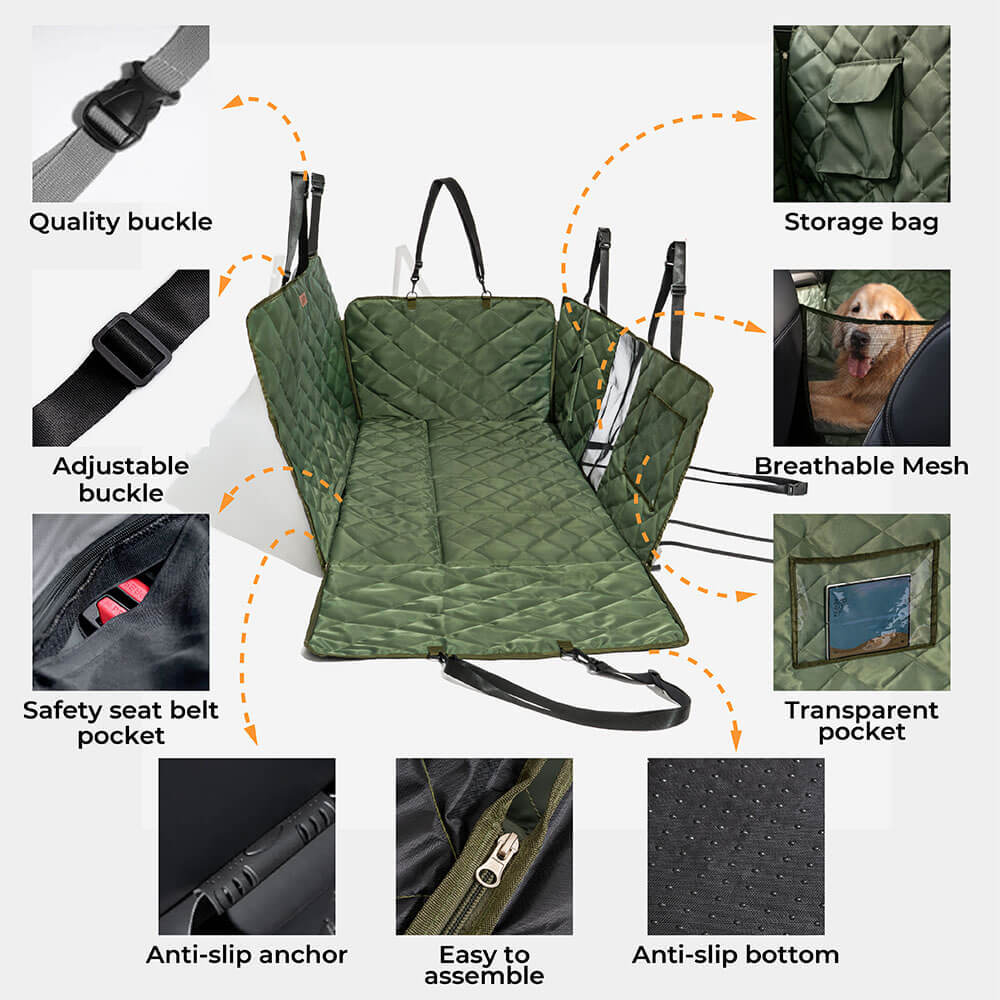 Mobile Bedroom Extra-Large Full Coverage Dog Back Seat Extender - Ideal for Travel & Camping-FunnyFuzzy