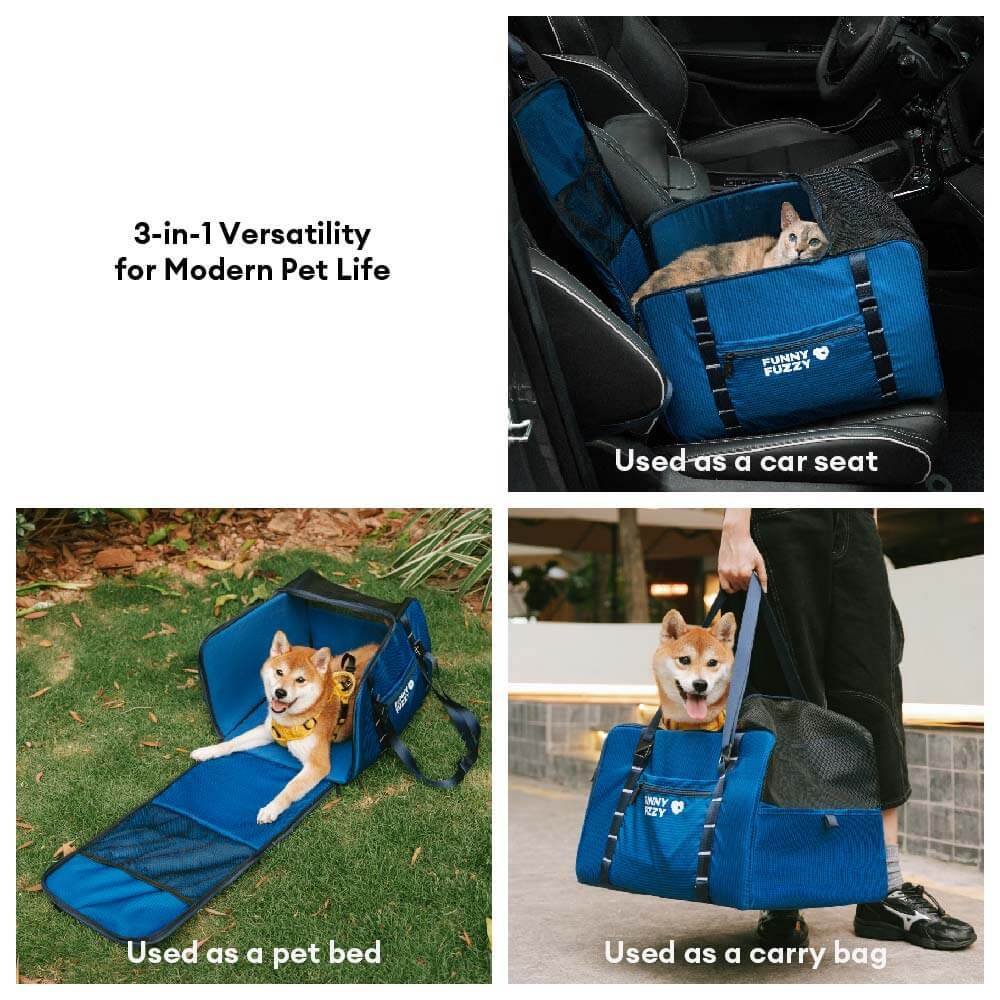 Lightweight Waterproof Safety Dog Booster Car Seat & Pet Carrier - Gympet