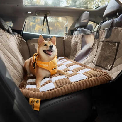 Cosy Plaid Non-Slip Dog Bed Mat for Car Seat Extender