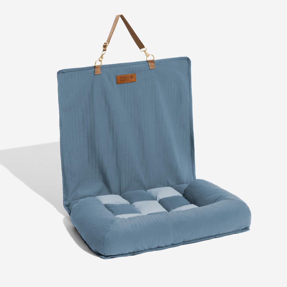 Travel Bolster Safety Back Seat Large Dog Car Seat Bed - Chessboard Lounge-FunnyFuzzy