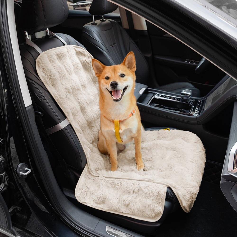 Fluffy Cosy Calming Pet Blanket Car Seat Protector Cover - Sure step