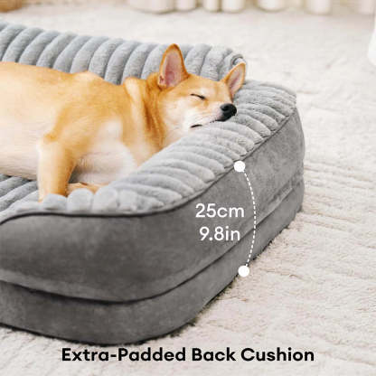 Fluffy Plush Orthopaedic Washable Bolster Dog Bed - ComfyPaws