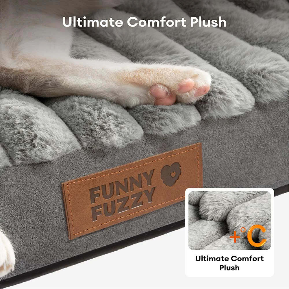Fluffy Plush Orthopaedic Washable Bolster Dog Bed - ComfyPaws