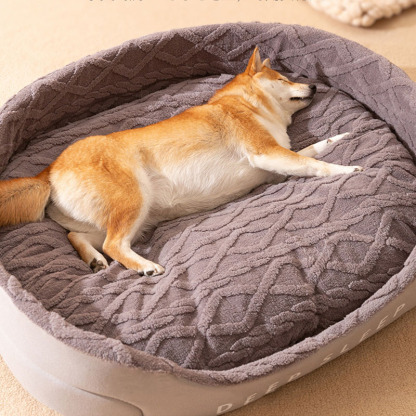 Spacious Fluffy Warm Deep Sleep Dog Bed