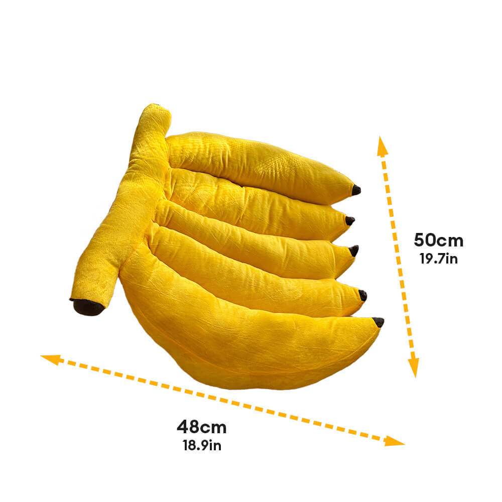 Soft and Adorable Pet Nest Banana Dog Bed