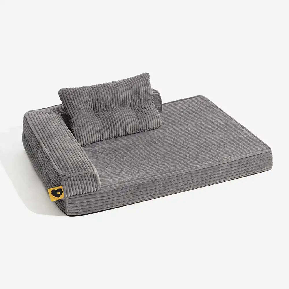 Corduroy Anti-Scratch Removable Orthopaedic Dog Bed with Pillow - ComfySofa