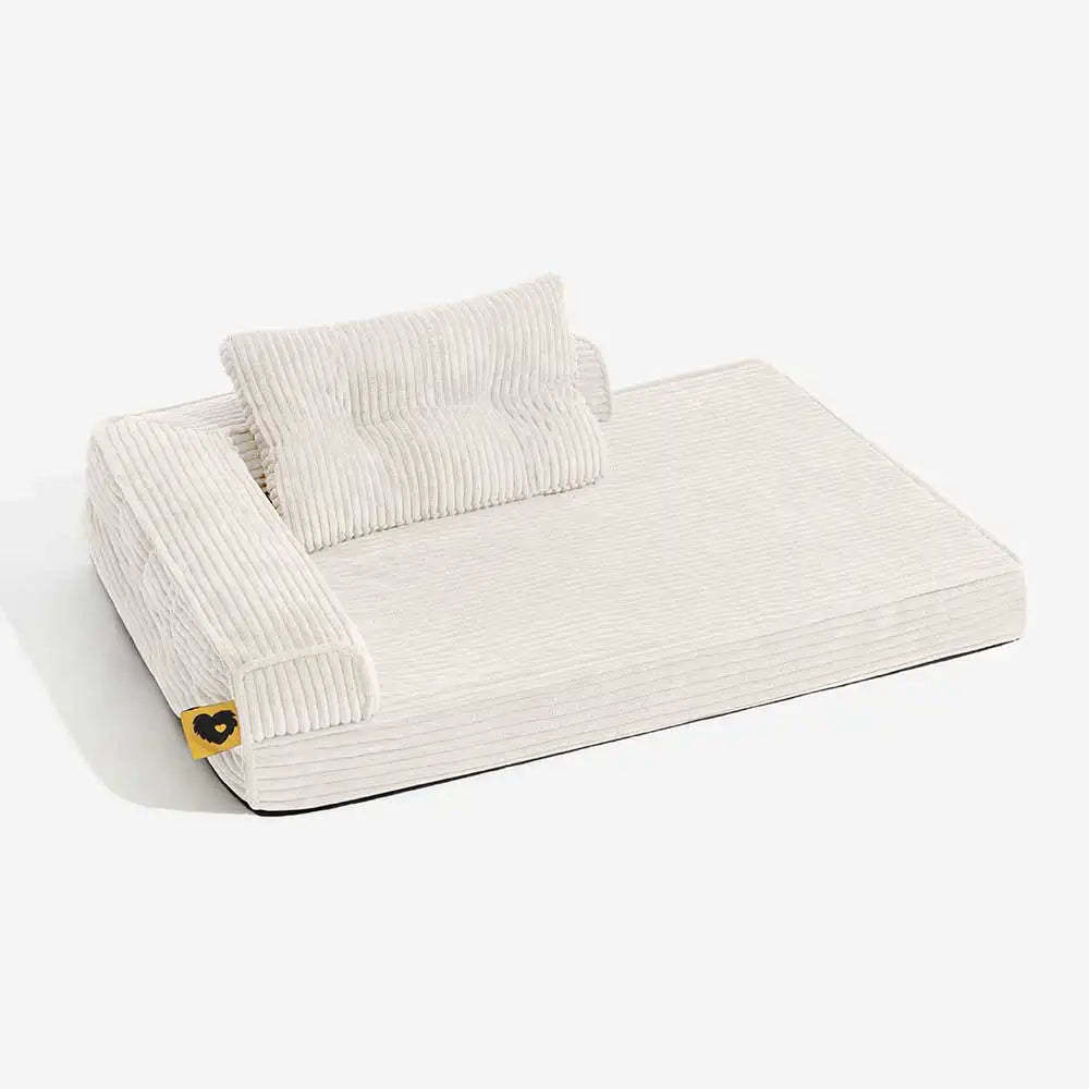 Corduroy Anti-Scratch Removable Orthopaedic Dog Bed with Pillow - ComfySofa