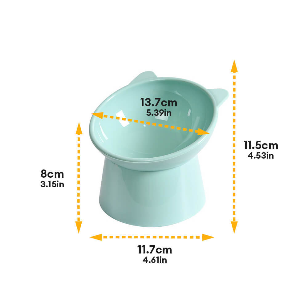 Nordic Style Elevated Anti-Choke Anti-Spill Slanted Feeding Cat & Dog Bowl