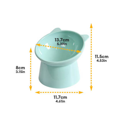 Nordic Style Elevated Anti-Choke Anti-Spill Slanted Feeding Cat & Dog Bowl