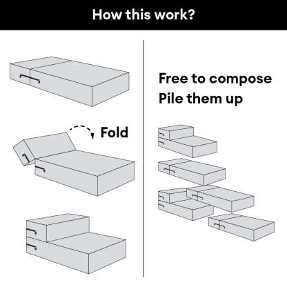Chenille Durable Scratch-Resistant Foldable Blocks Multi-Level Dog Steps