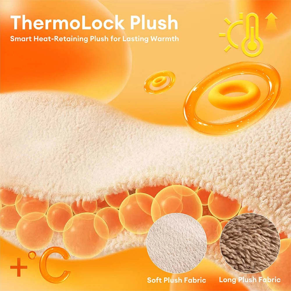 Plush Striped Cave Covered Orthopaedic Dog Bed With Pillow - FluffyWarm