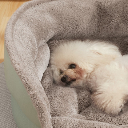 Cosy Backrest Pet Bed Deep Sleeping Waterproof Dog Bed
