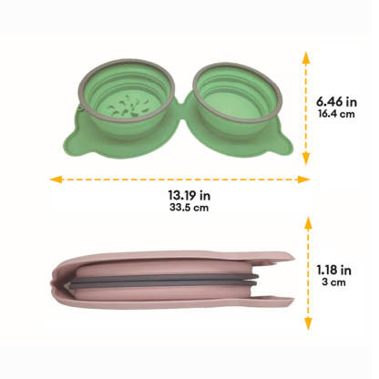 Travel Silicone Non-Toxic Portable Collapsible Dog Water Bowl