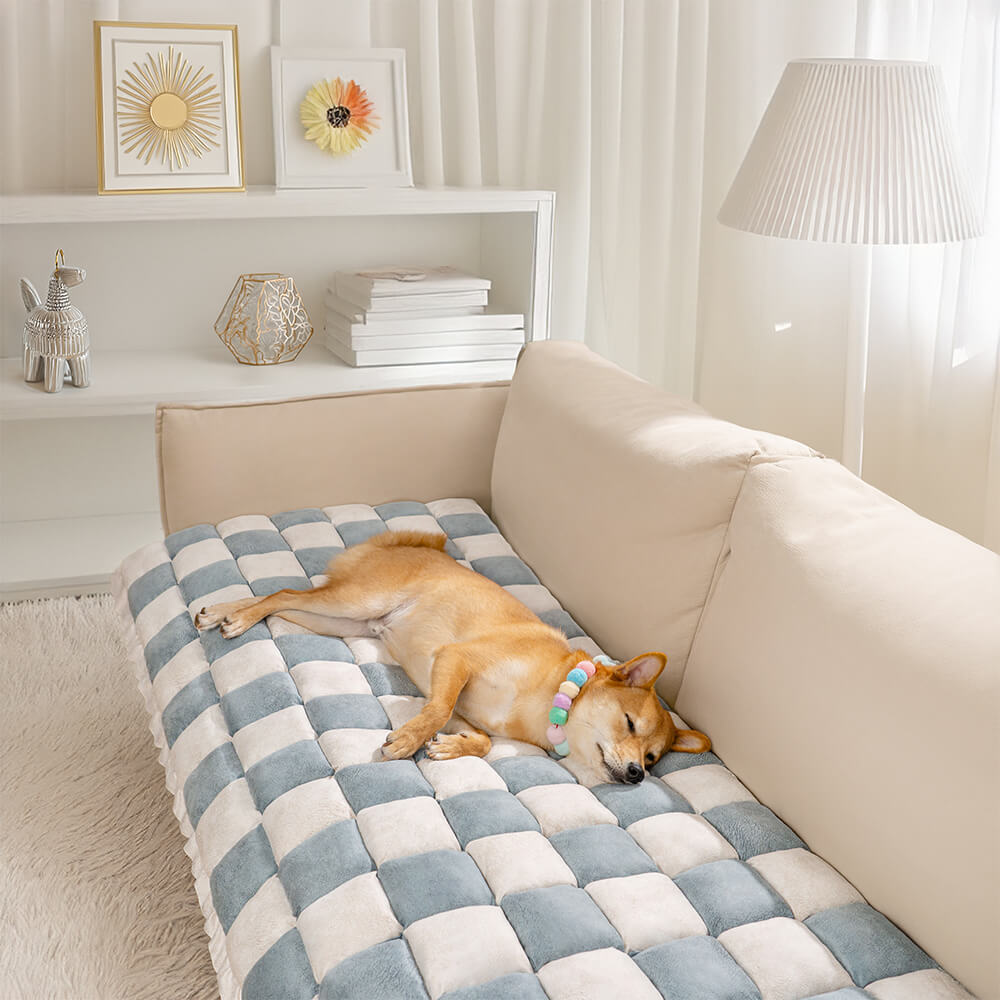All-Season Plaid Pet Mat Scratch-Resistant Protector Sofa Cover